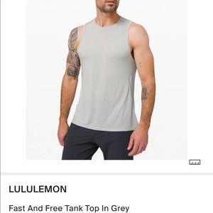 Mens Lululemon fast and free tank top
